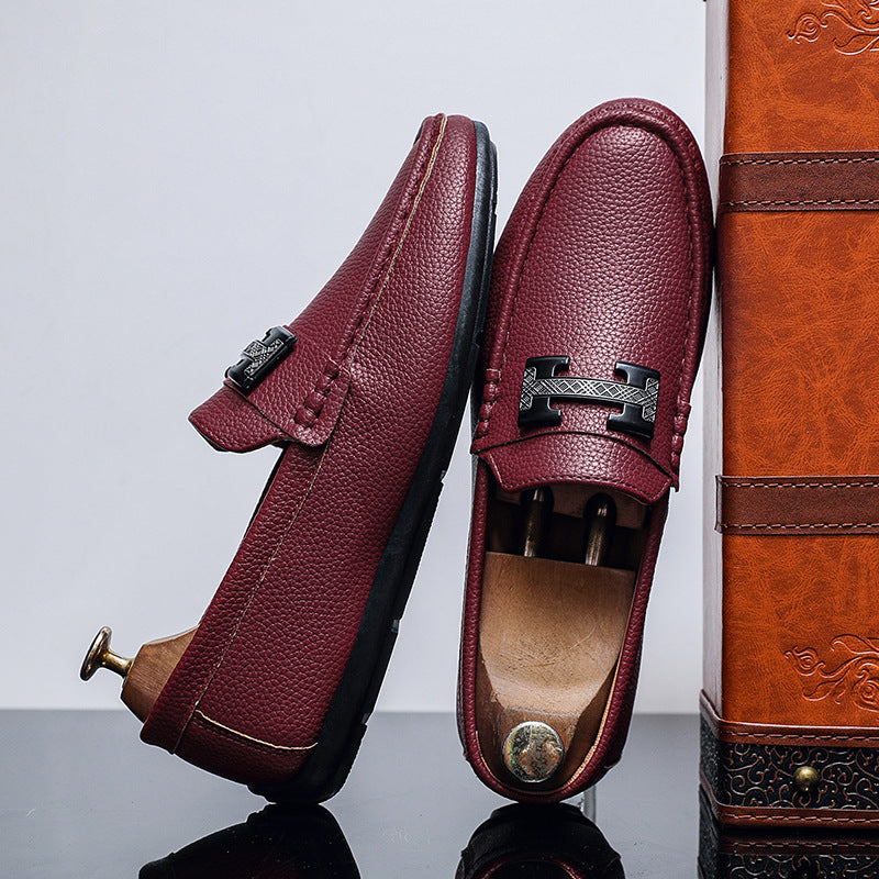 Summer loafers for men - slip-on driving shoes, british style soft sole casual leather shoes, men's 2