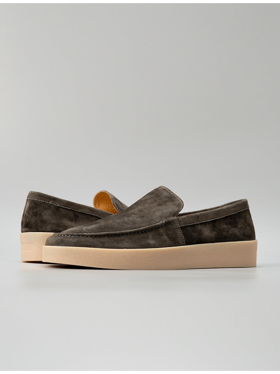 6509a-1 premium velvet loafers - cashmere slip-ons for men - handmade trendy shoes - business casual versatile leather shoes