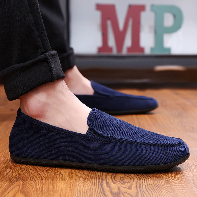Summer breathable men's shoes old Beijing canvas shoes men's Korean version Doudou shoes casual shoes driving lazy shoes men's cloth shoes