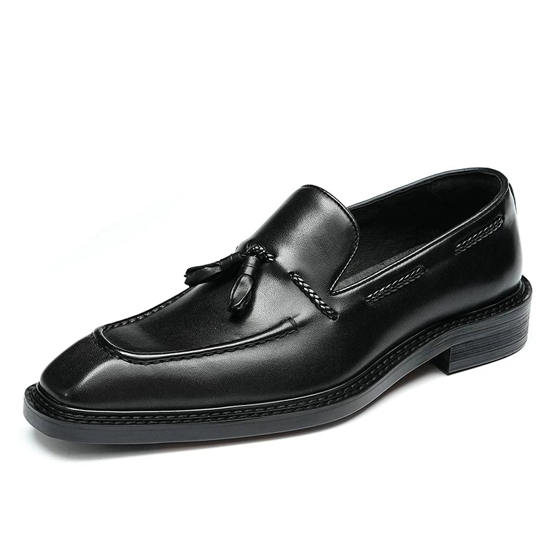 Men's Genuine Leather Loafers, Slip-On, Business
