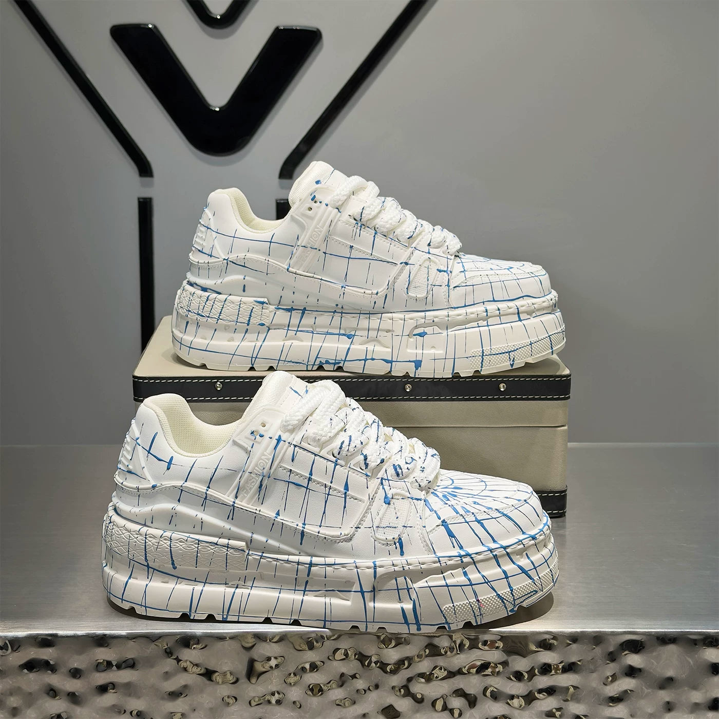 Men's Height-Increasing Platform Puffy Sneakers 2026 New