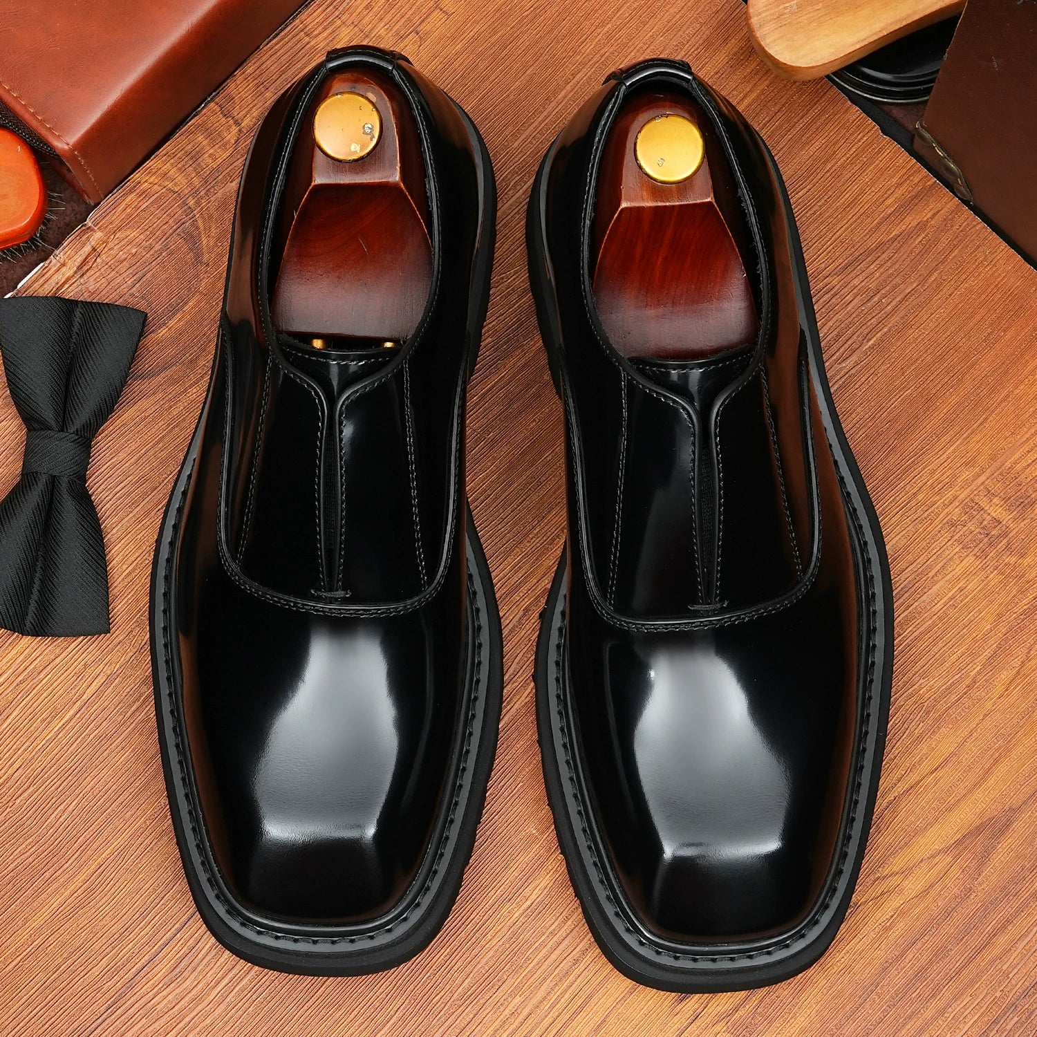 Men's Wedding Shoes, Height Increasing, Thick Sole