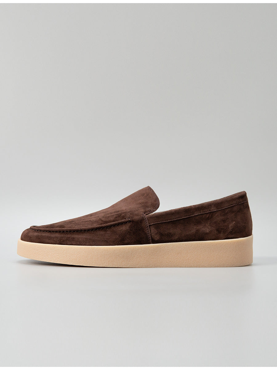 6509a-1 premium velvet loafers - cashmere slip-ons for men - handmade trendy shoes - business casual versatile leather shoes