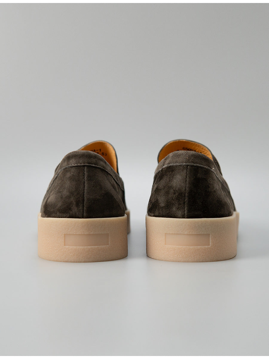 6509a-1 premium velvet loafers - cashmere slip-ons for men - handmade trendy shoes - business casual versatile leather shoes