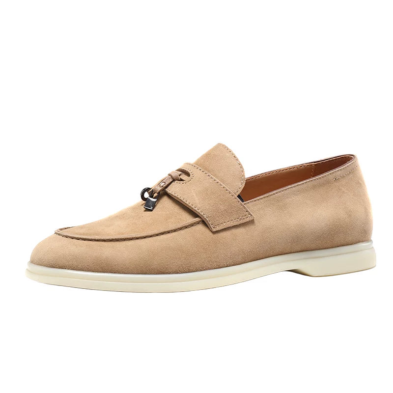 Men's Genuine Leather Loafers, Breathable, Slip-On