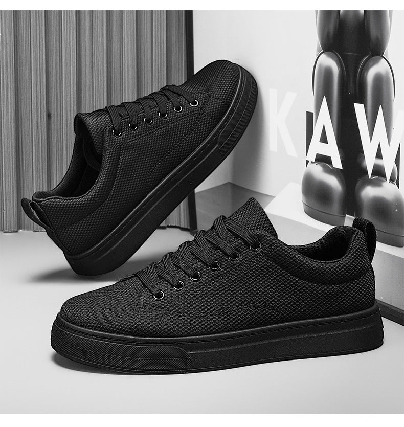2026 spring new breathable men's canvas shoes trendy sneakers youth skate shoes korean style fashion casual single shoes