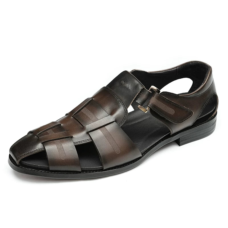 Men's Genuine Leather Sandals, Breathable