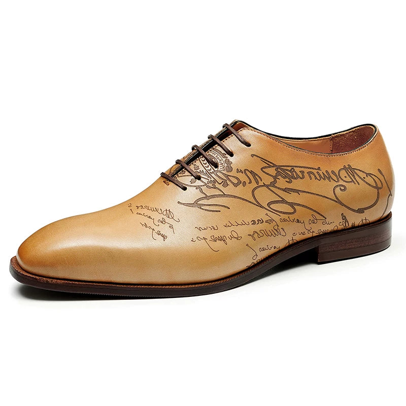 Men's Leather Shoes, Pointed Toe, British Style