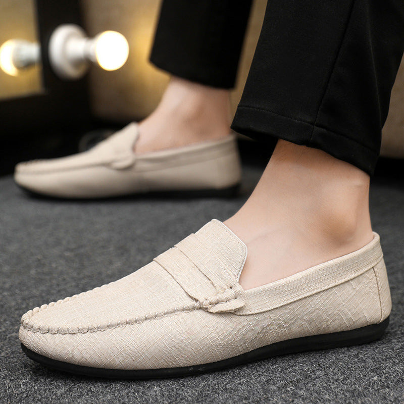 Spring/summer casual sneakers, trendy loafers, men's slip-ons, moccasins, one-step shoes, men's foot 2