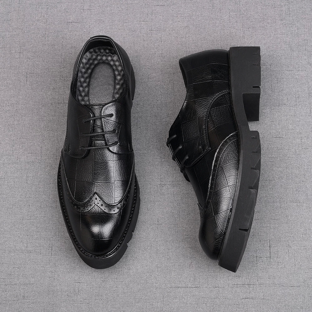 Men's Derby Shoes, Height Increasing, Thick Sole