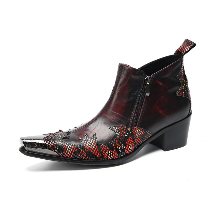 2025 new short boots four seasons casual leather shoes men's Korean version trend brand trendy shoes spring and autumn fashion board shoes