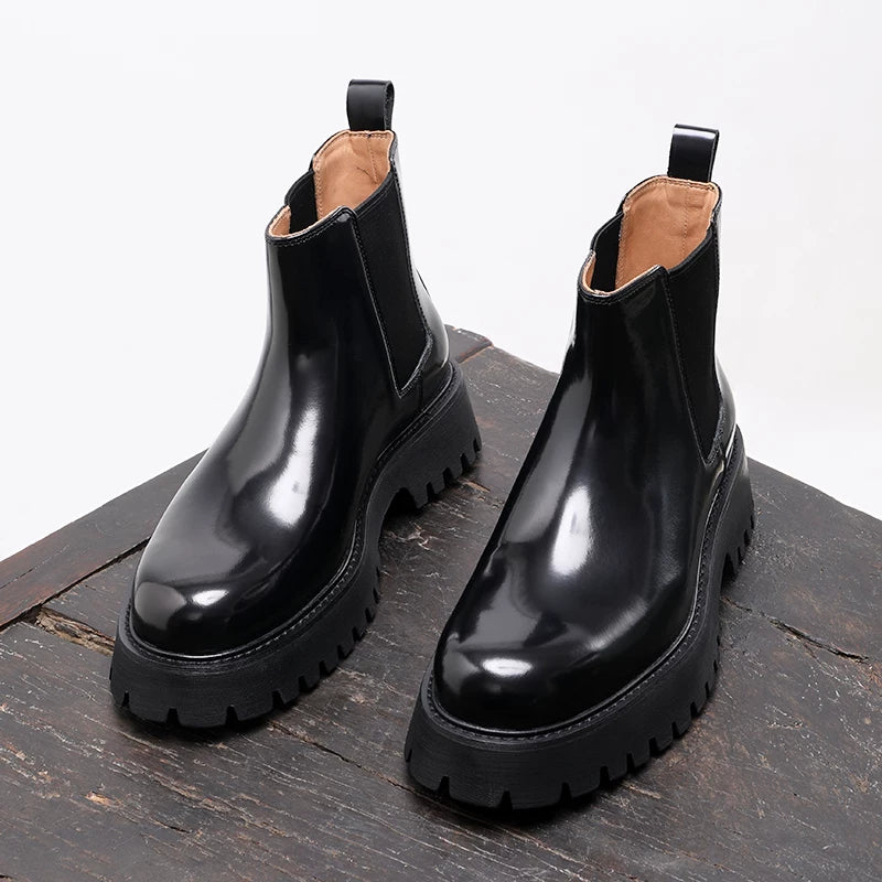 Men's Chelsea Boots, Height Increasing, Thick Sole