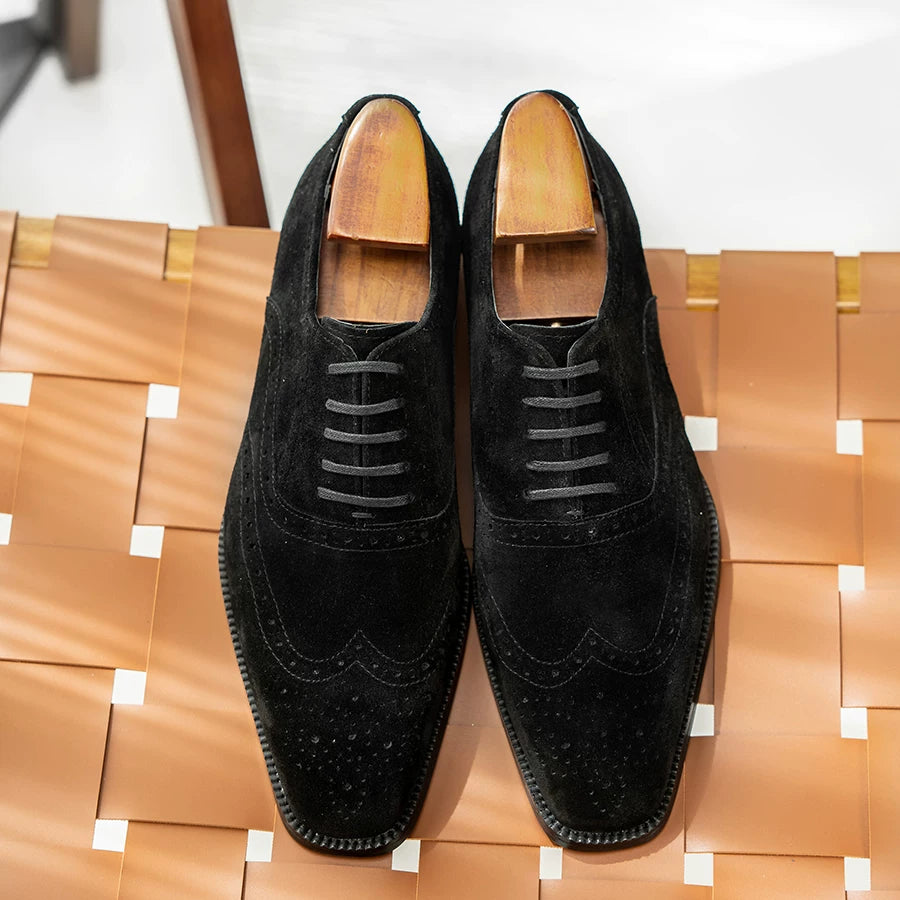 Men's Genuine Leather Leather Shoes, Suede, Business