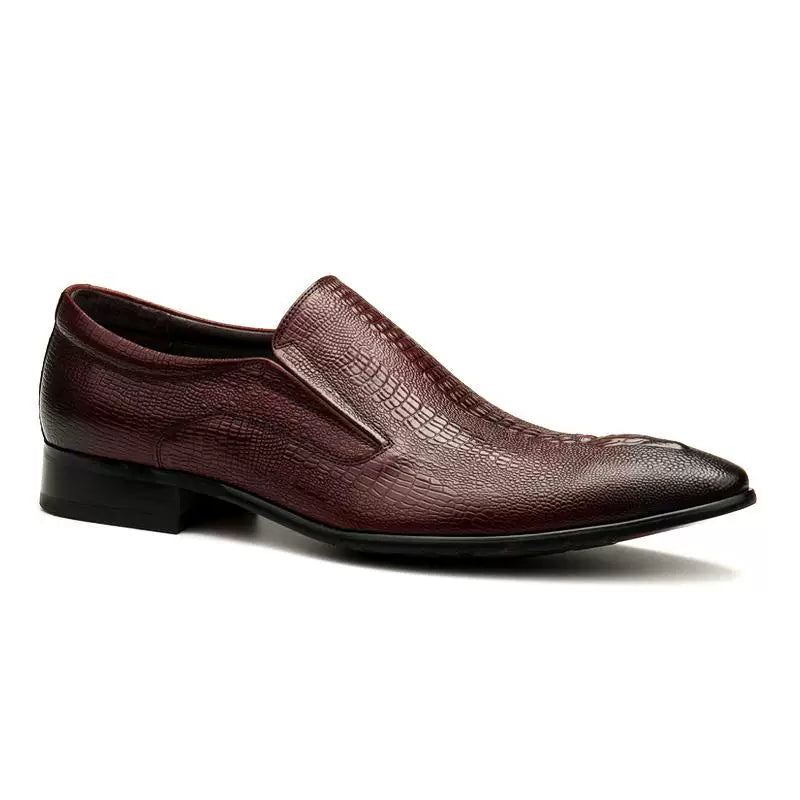 Men's Genuine Leather Wedding Shoes, Breathable, Pointed Toe