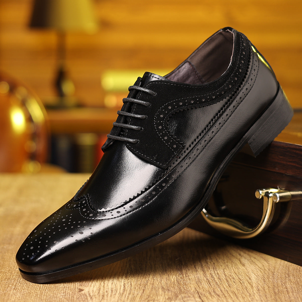 Factory direct, cross-border exclusive: plus size (us 9-13) men's retro formal dress shoes - busines 2