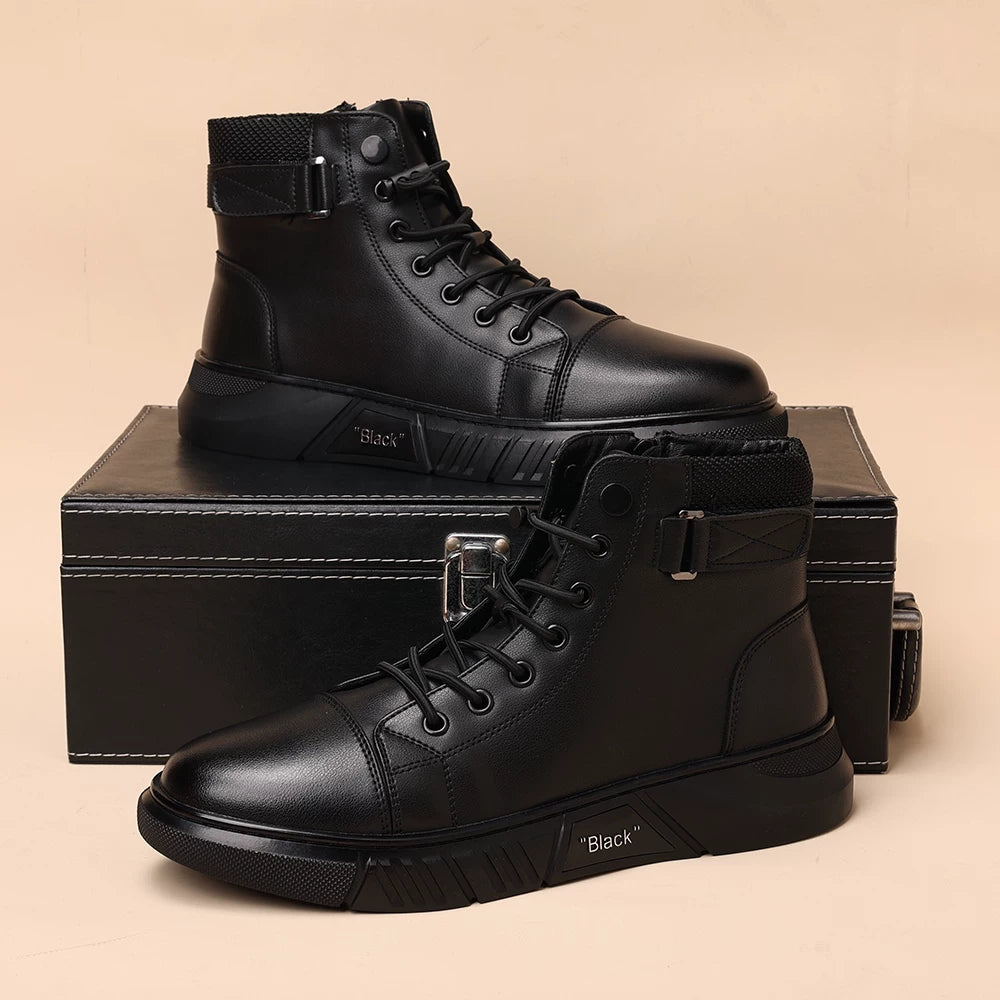 Men's Martin Boots, Height Increasing, Soft Sole