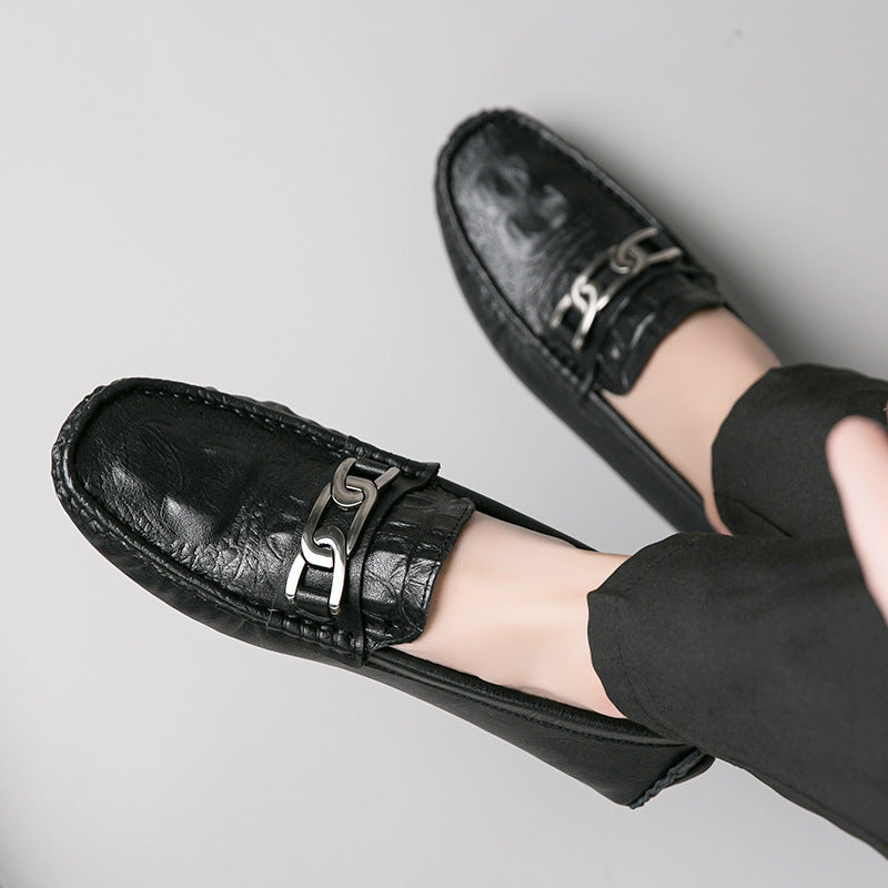 Tiktok viral croc-embossed loafers - effortless driving shoes, british casual style, genuine leather