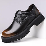 autumn new thick sole men's business formal leather shoes fashion nightclub casual
