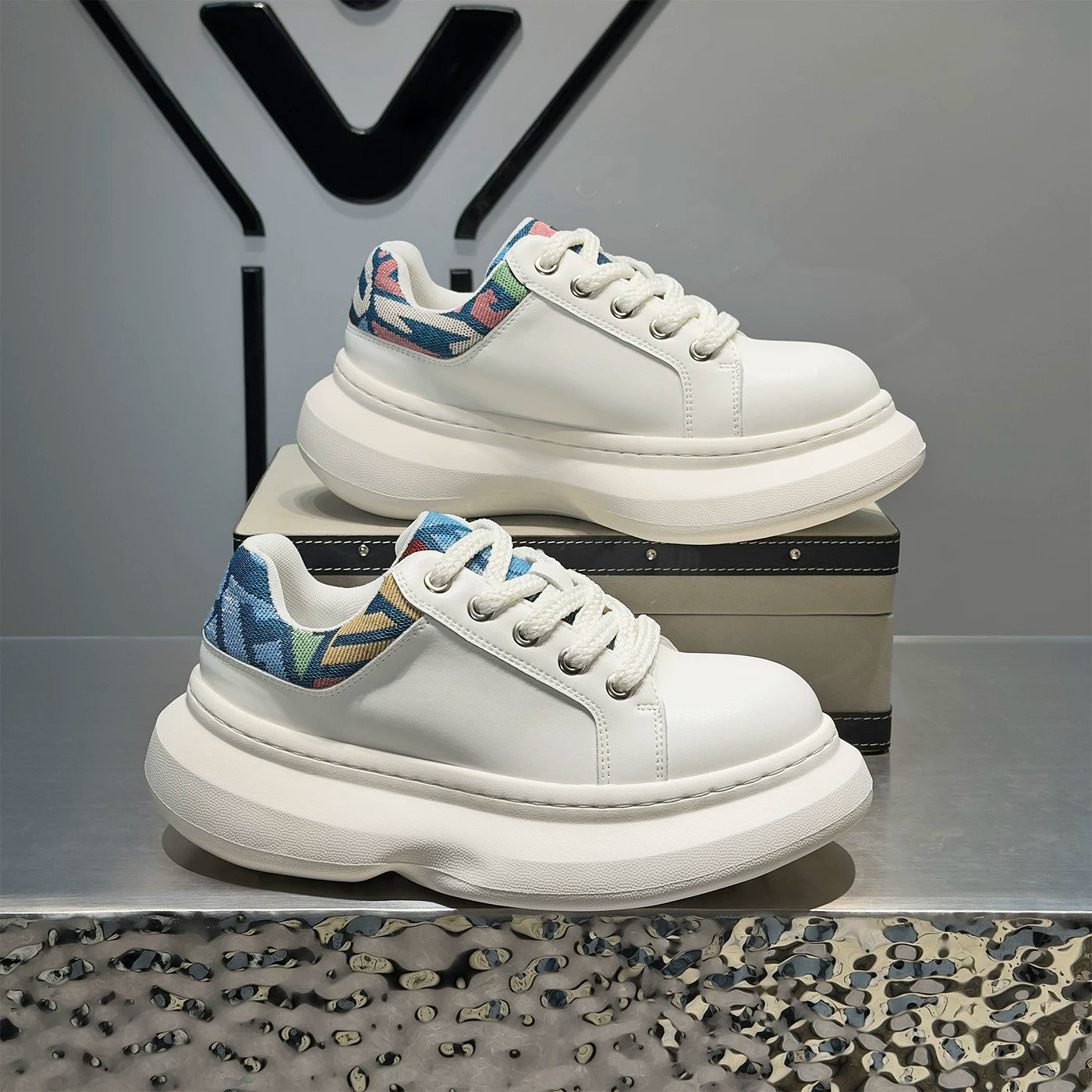 Men's Height-Increasing Platform Minimalist Trendy Puffy Sneakers 2026 New