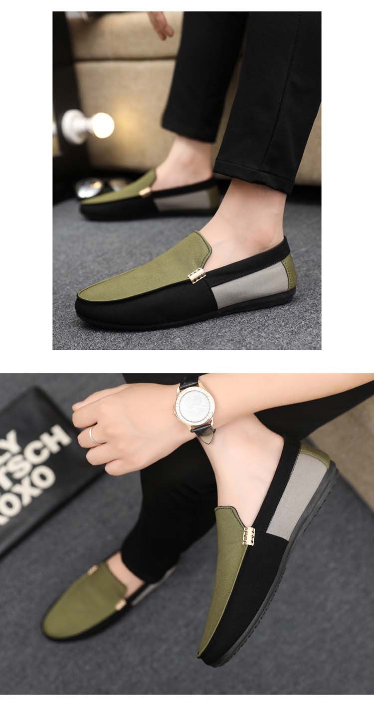 Spring/summer casual sneakers, trendy loafers, men's slip-ons, moccasins, one-step shoes, men's foot