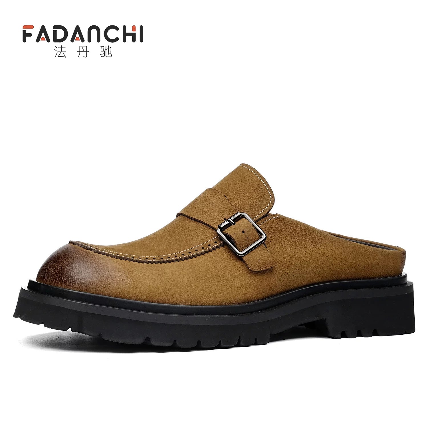 Men's Genuine Leather Loafers, Height Increasing, Thick Sole