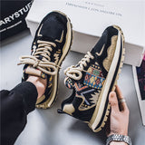 Men's shoes 2026 new spring collection: versatile canvas sneakers with hidden wedge, chunky sole, trendy athletic casual style, and dad shoes
