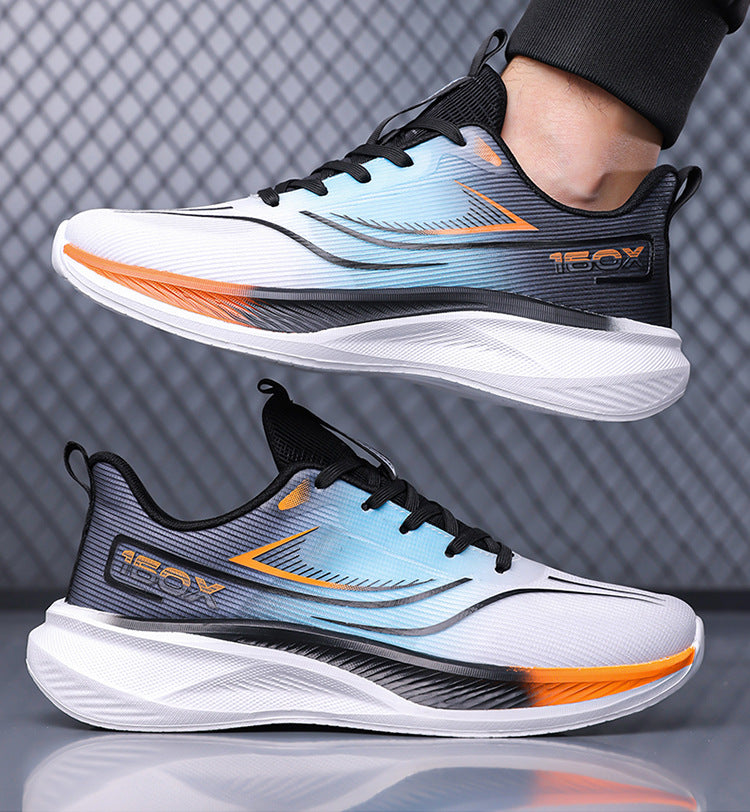 Plus size men's lightweight running sneakers, 2025 new mesh breathable casual travel shoes, soft sole shock absorption athletic shoes