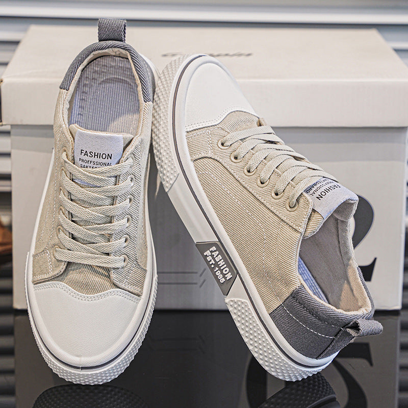 2026 spring/autumn canvas shoes: new breathable, versatile skate shoes for men - soft sole, casual, trendy, and stylish canvas sneakers
