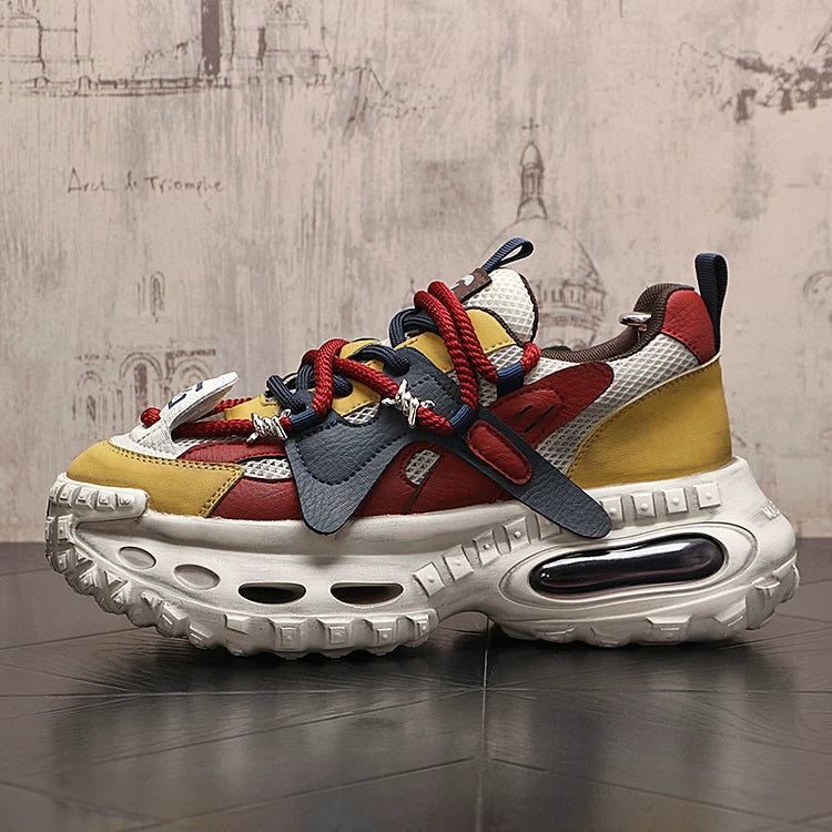 Men's Height-Increasing Platform Shock-Absorbing Trendy Chunky Dad Sneakers 2026 New