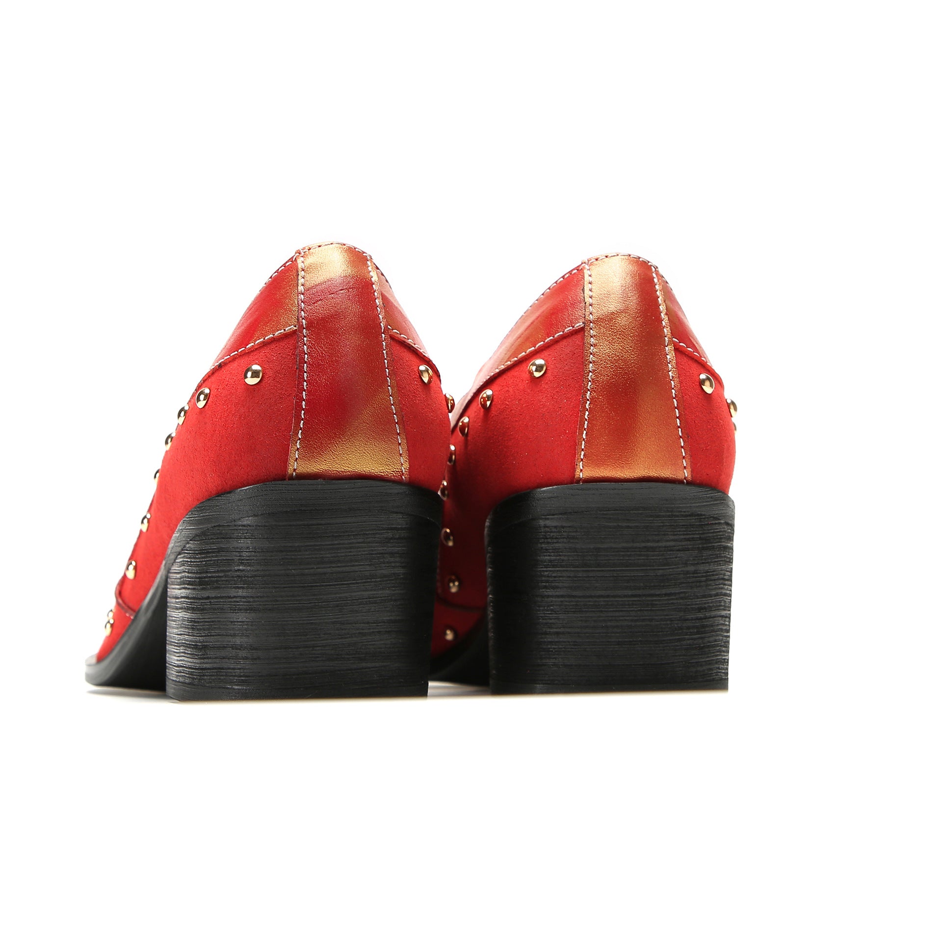 Leather shoes men's square toe cowhide 46 large size business British formal casual men's red inner heightening wedding groom's shoes