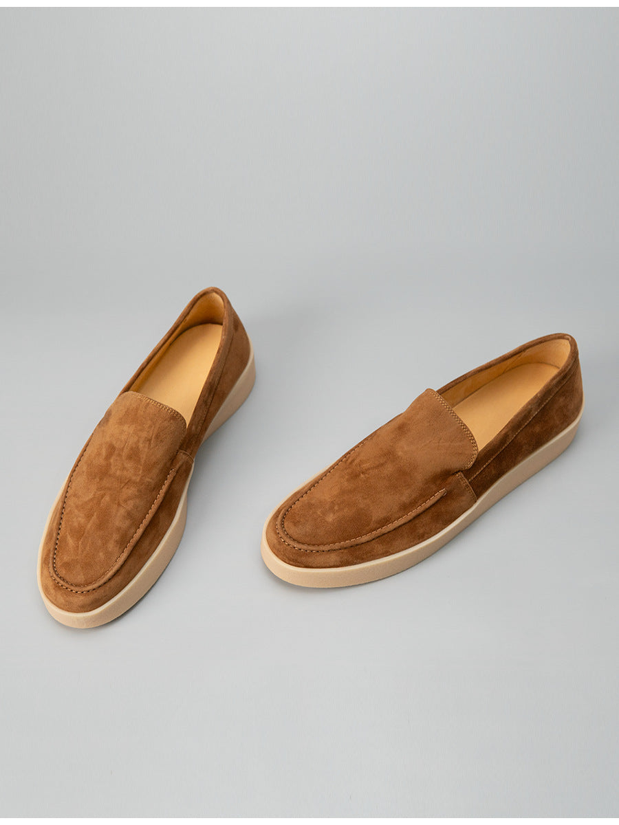 6509a-1 premium velvet loafers - cashmere slip-ons for men - handmade trendy shoes - business casual versatile leather shoes