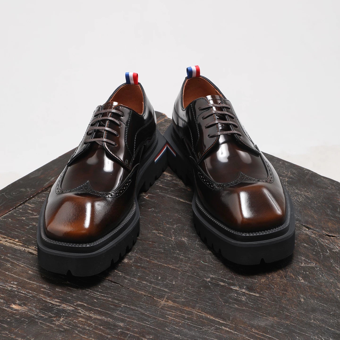 Men's Genuine Leather Derby Shoes, Height Increasing, Thick Sole