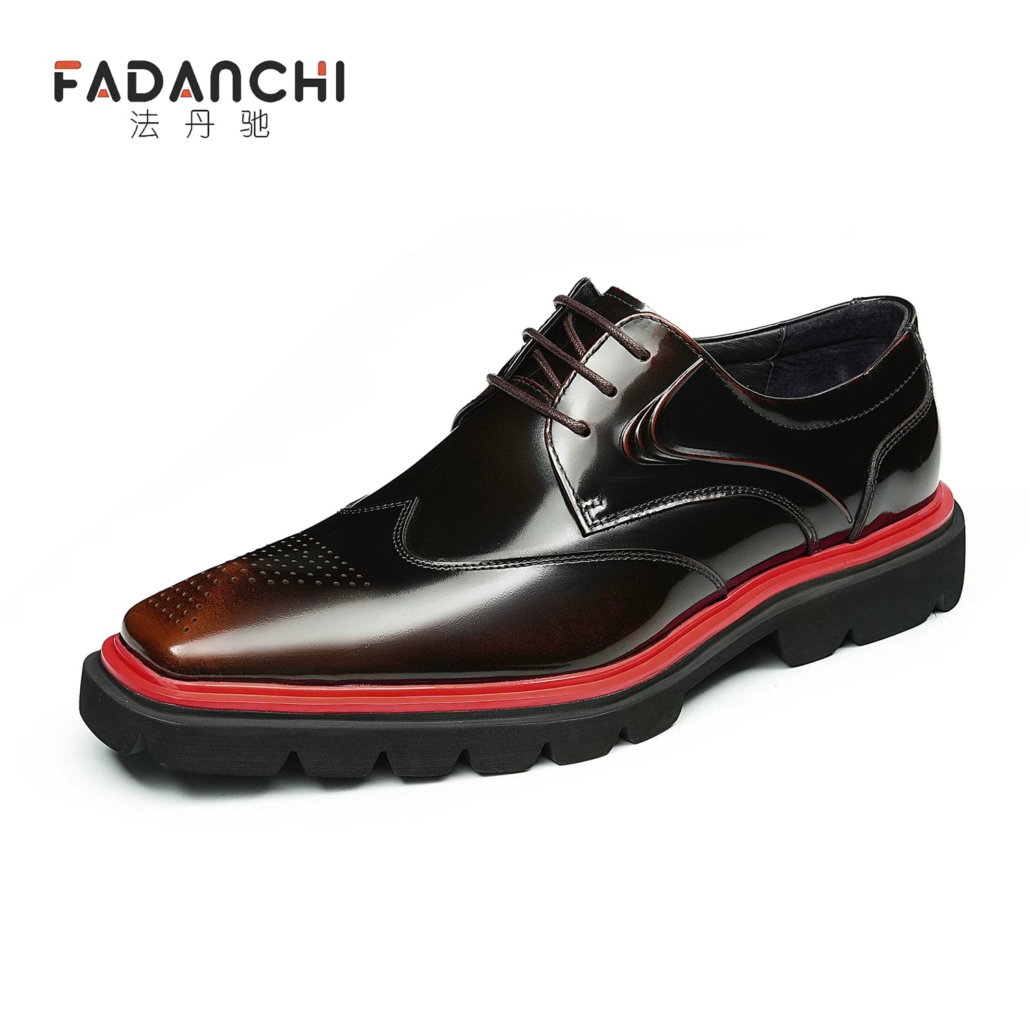 Men's Genuine Leather Leather Shoes, Patent Leather, Business