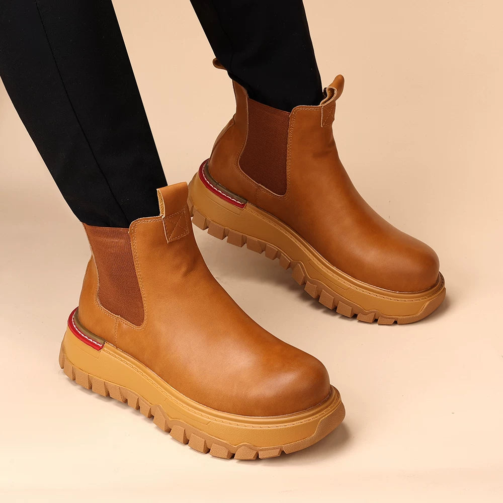 Men's Martin Boots, Height Increasing, Thick Sole