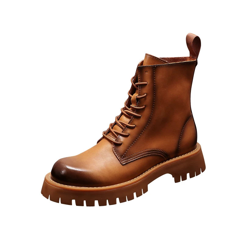 Men's Platform Height-Increasing Warm British-Style Martin Boots 2025 5