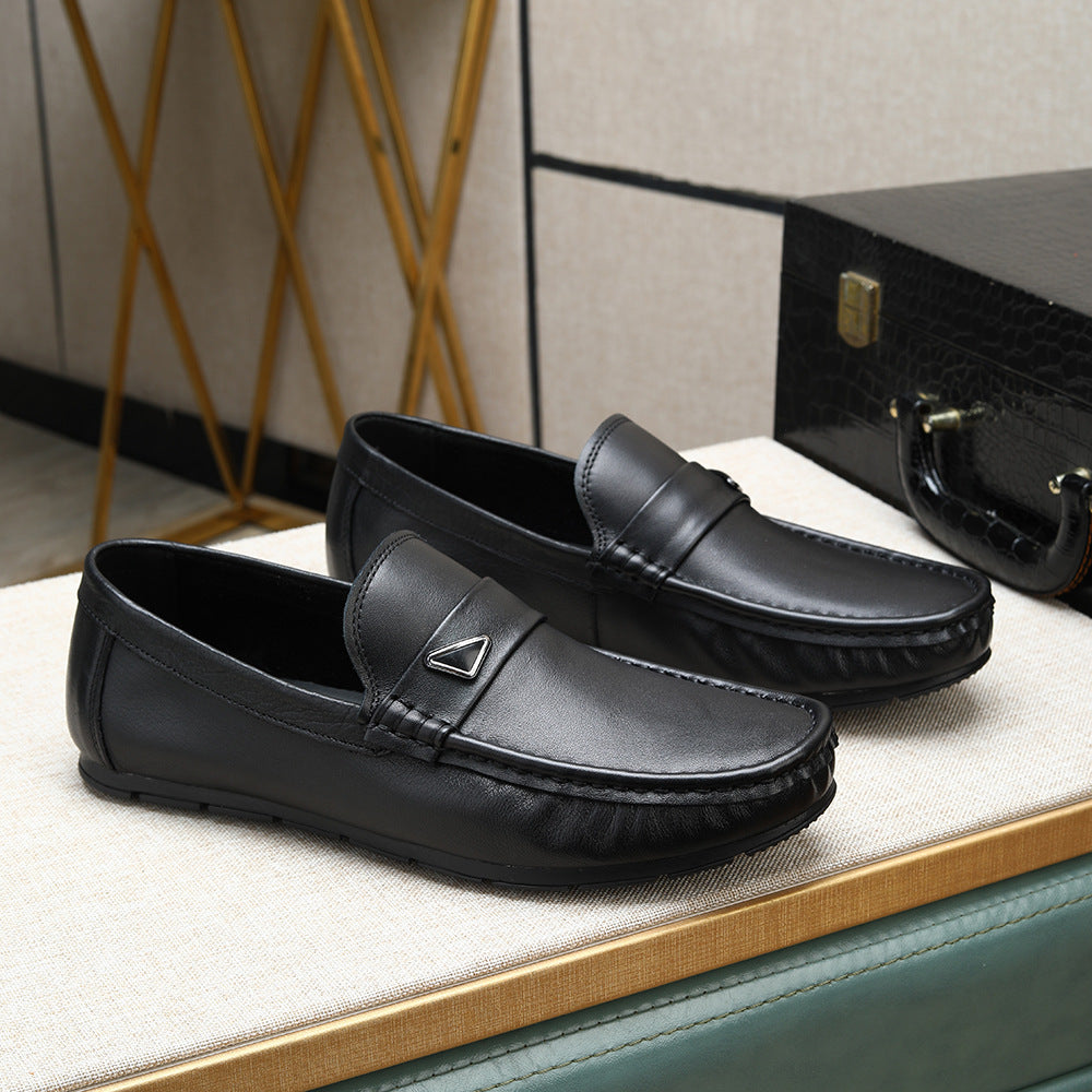 Soft and breathable single-layer cowhide loafers, new for spring/summer 2026. slip-on, comfortable m 11