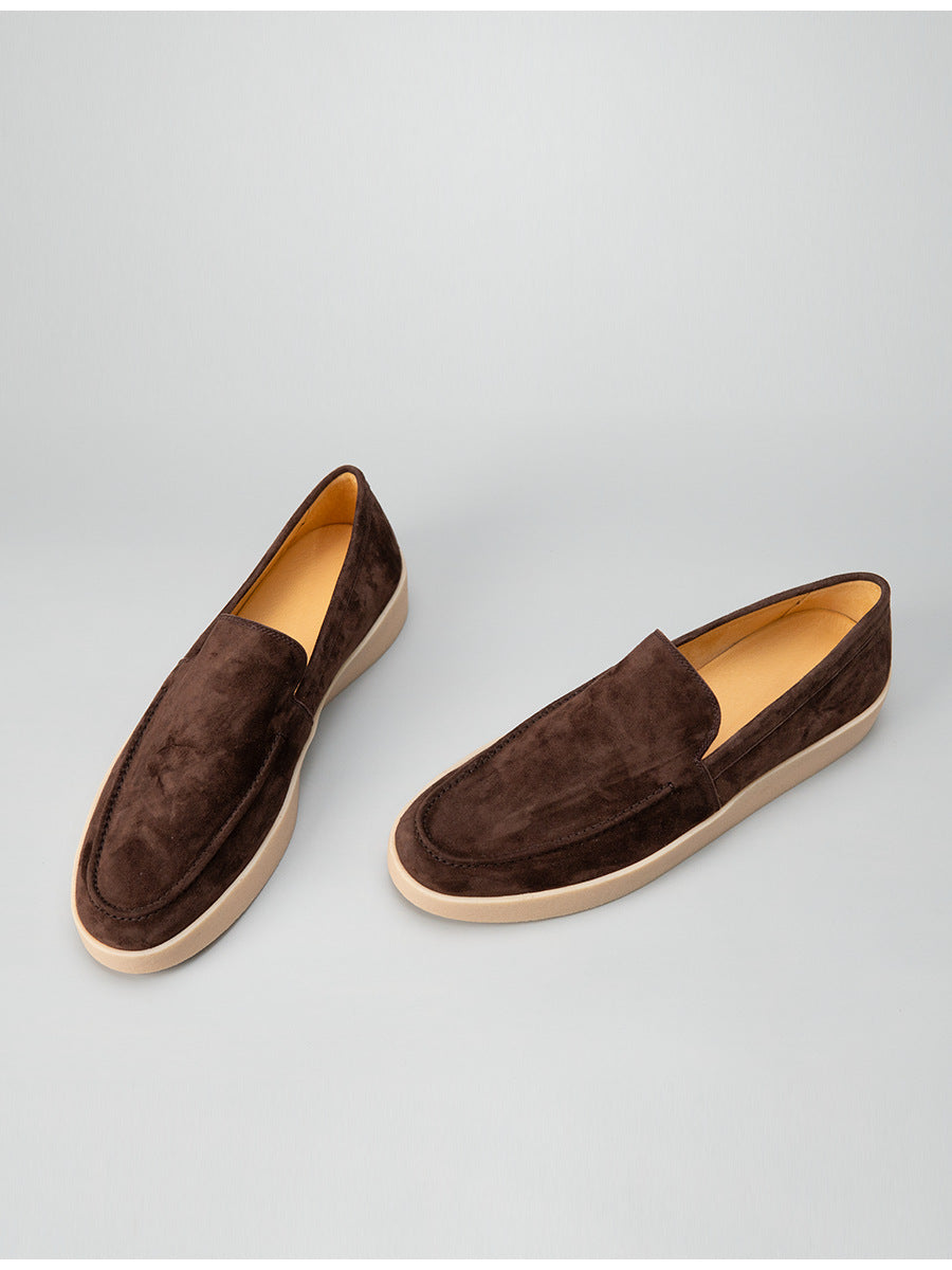 6509a-1 premium velvet loafers - cashmere slip-ons for men - handmade trendy shoes - business casual versatile leather shoes