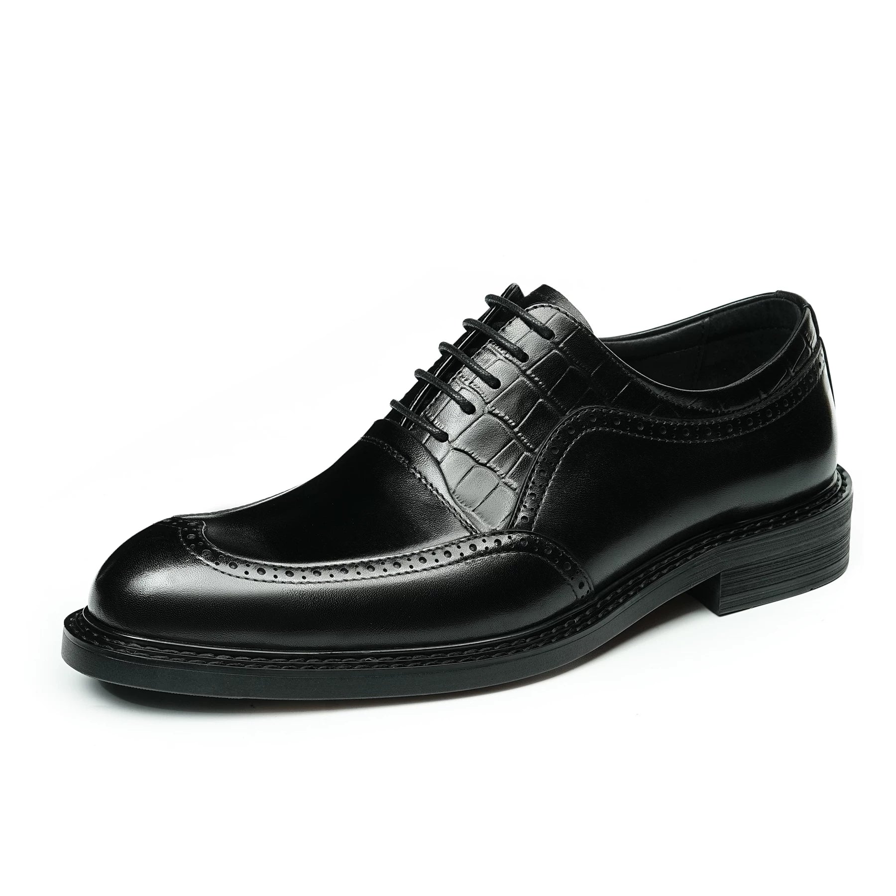 Men's Genuine Leather Oxford Shoes, Pointed Toe, Business