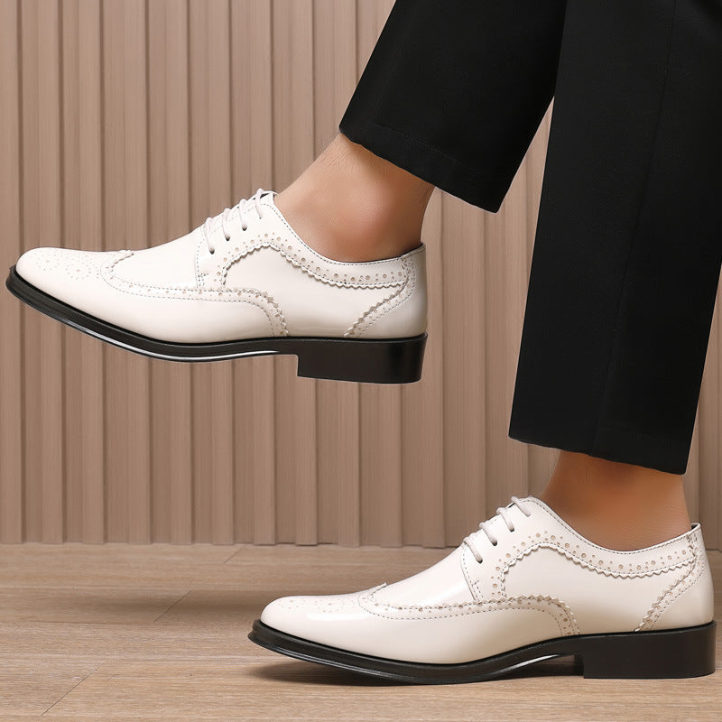 Spring autumnew arrival men's shoes business formal wear trendy pointed toe small leather shoes mene