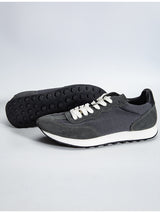 Gray feather argan shoes european station spring and summer new arrival soft breathable leather sports shoes handmade retrocasual board shoes