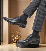 Cross-border 2026 spring/autumn three-panel leather dress shoes for men - anti-slip, business formal