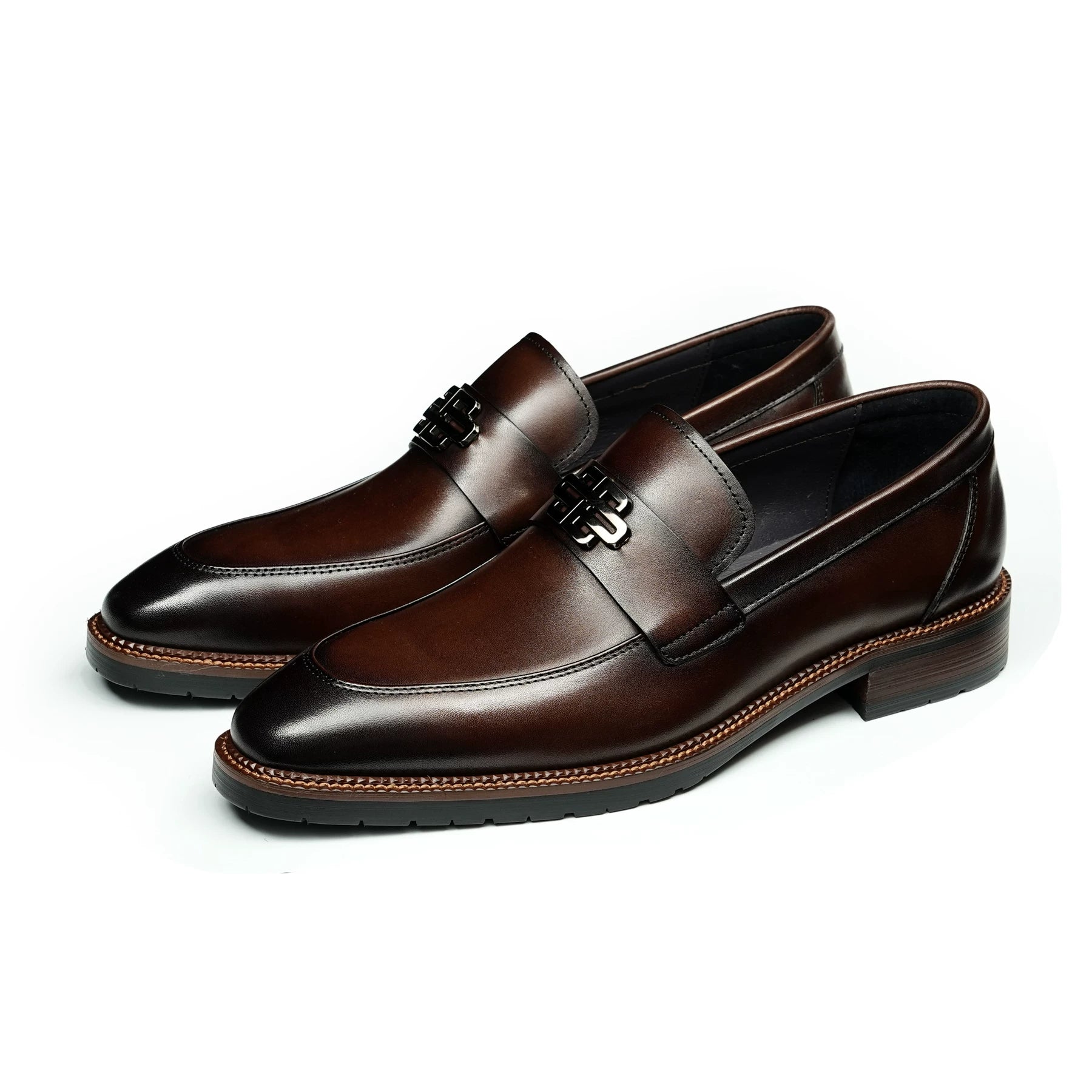 Men's Genuine Leather Loafers, Slip-On, British Style
