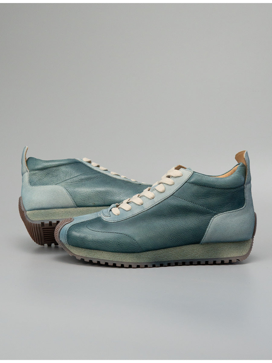 Sitao european station 2026 new arrivalretrocasual style easiest for matchtrendy shoesmen cowhide casual mid-top forrest gump shoes