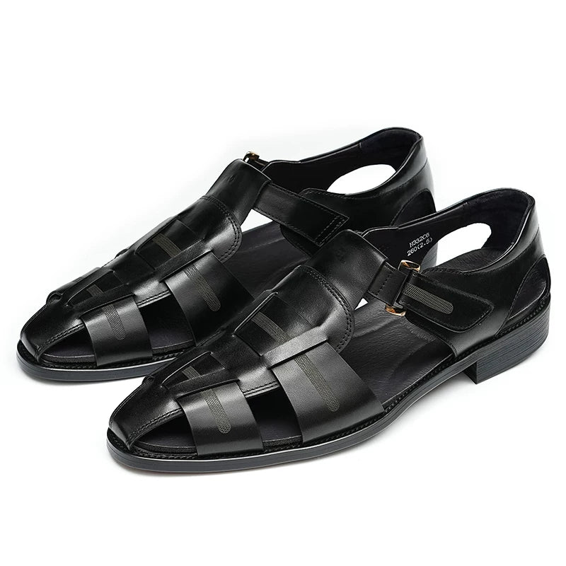 Men's Genuine Leather Sandals, Breathable