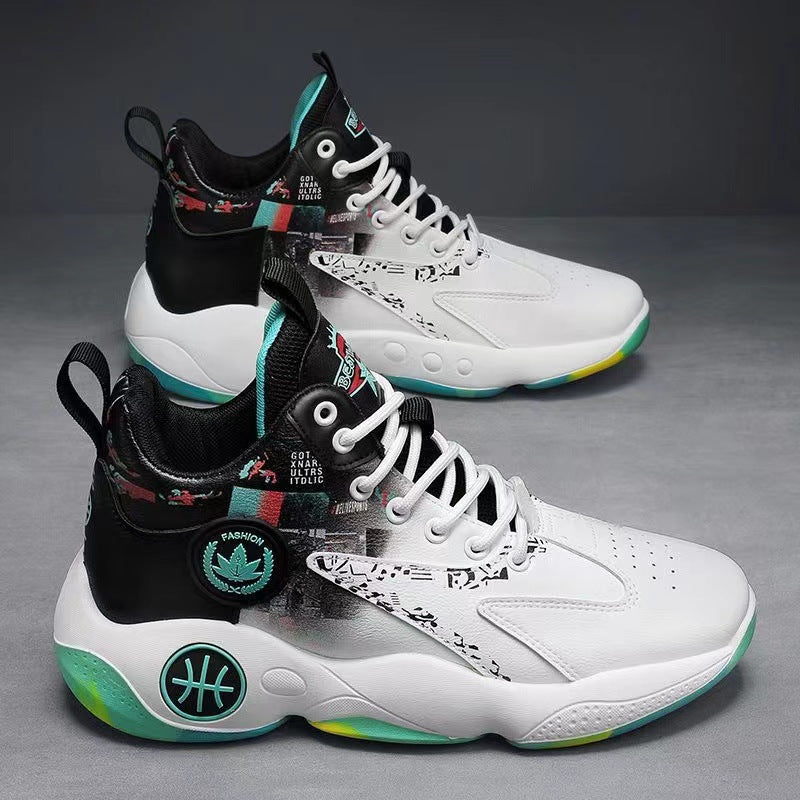 Men's outdoor basketball shoes 2026 new youth sports shoes thick sole non-slip dad shoes soft sole running shoes
