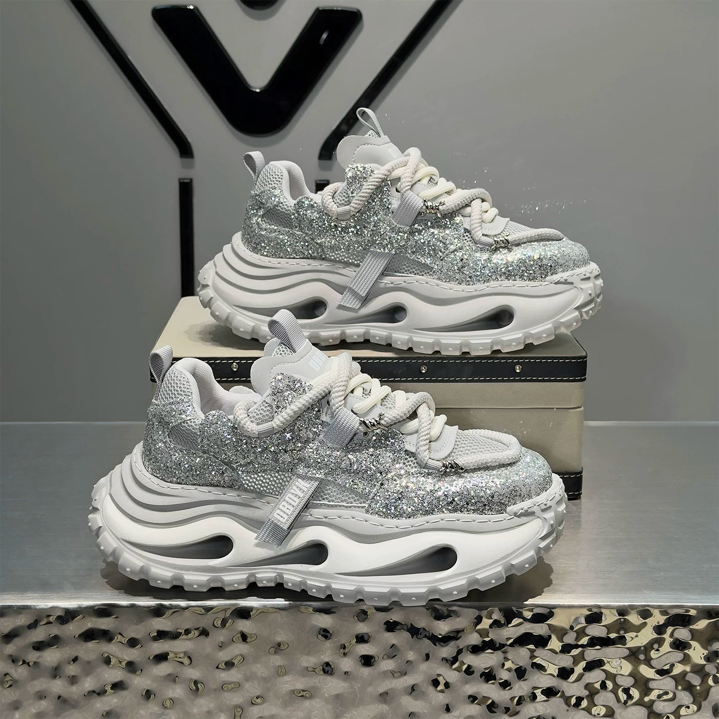 Men's Platform Breathable Mesh Trendy Chunky Dad Sneakers Summer New