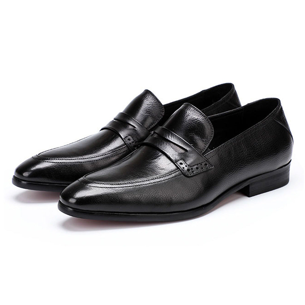 High-End Asian Gentleman Loafers Leather Shoes Men's Wedding Dinner Dress Shoes Handmade Custom Business Men's Shoes Cross-Border