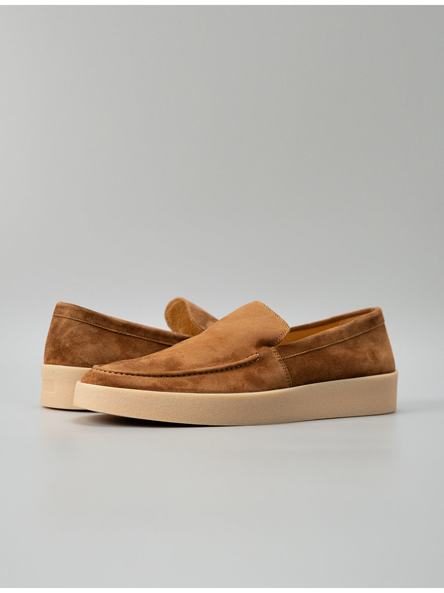 6509a-1 premium velvet loafers - cashmere slip-ons for men - handmade trendy shoes - business casual versatile leather shoes