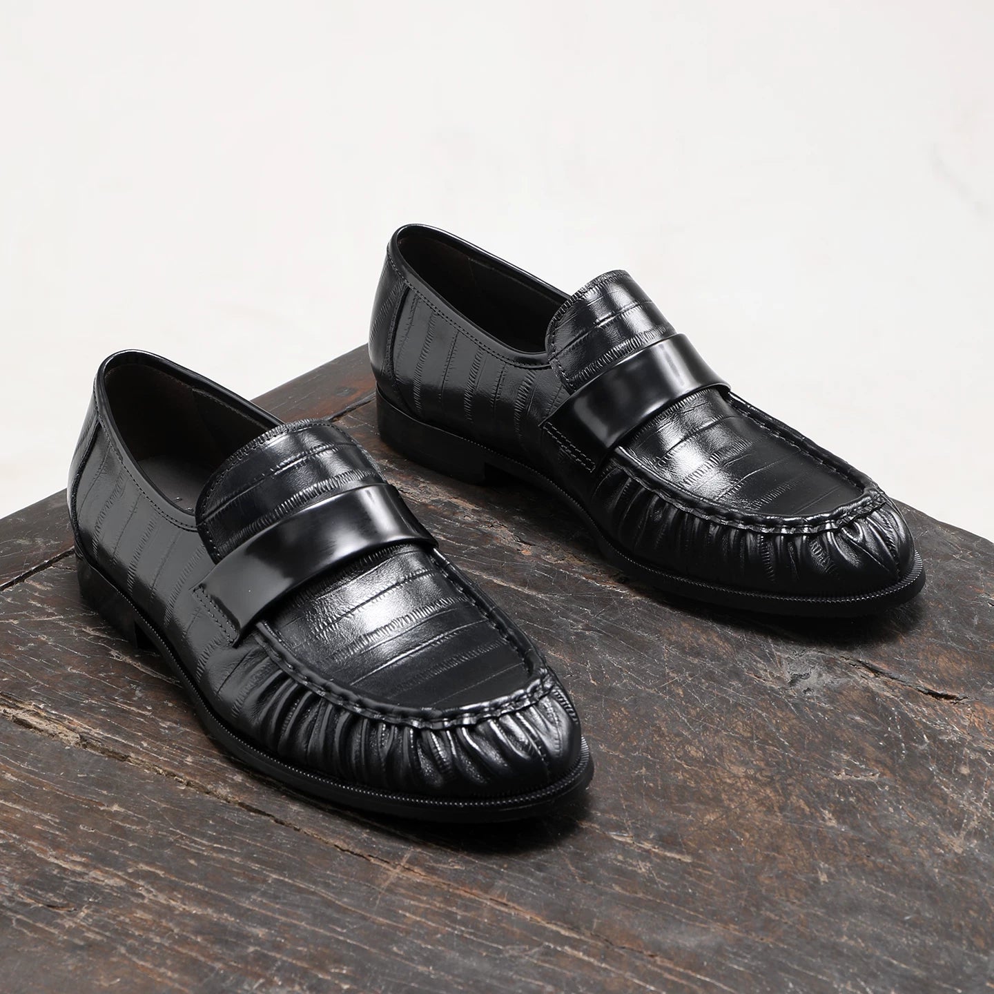 Men's Genuine Leather Loafers, Breathable, Slip-On