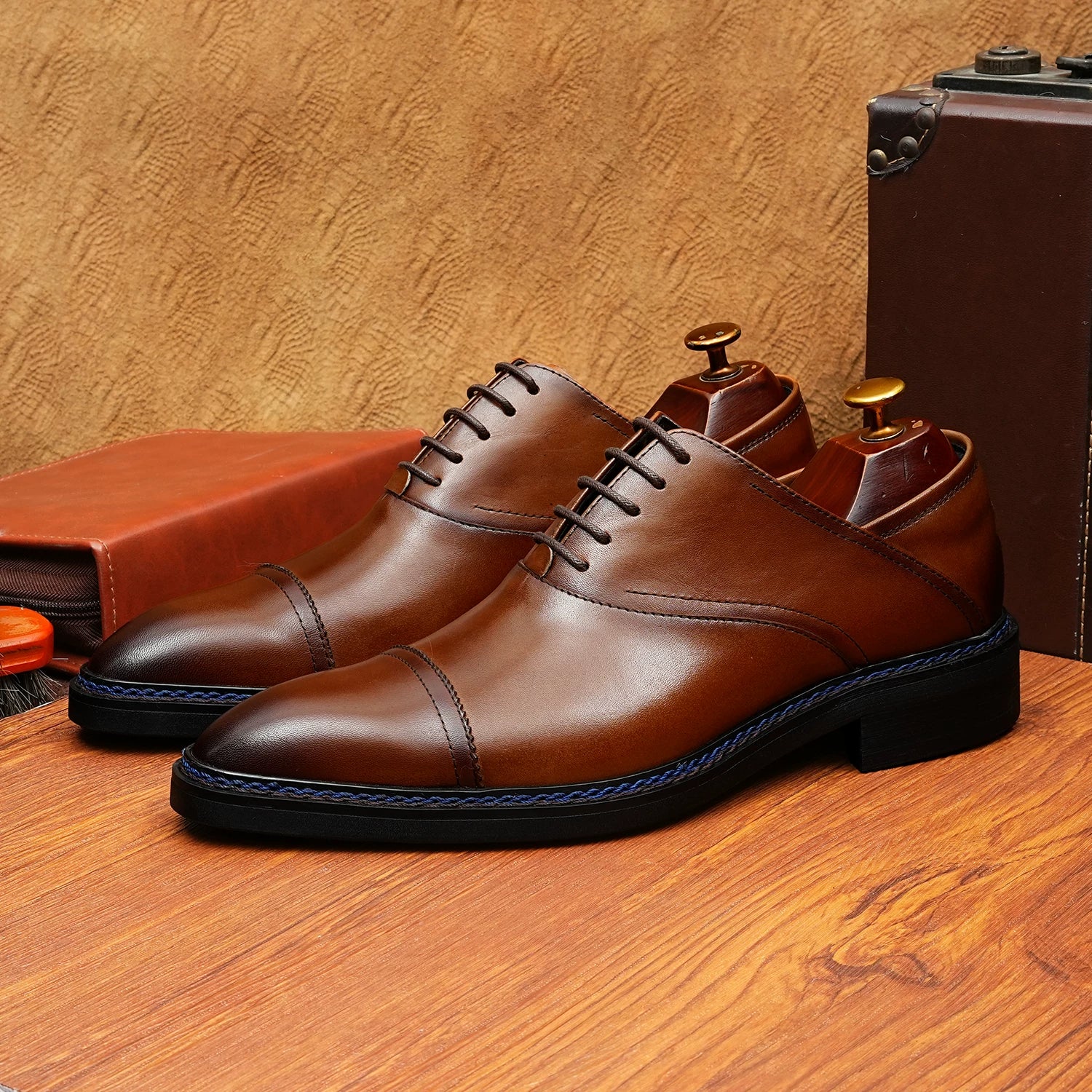 Men's Genuine Leather Oxford Shoes, Business, Formal